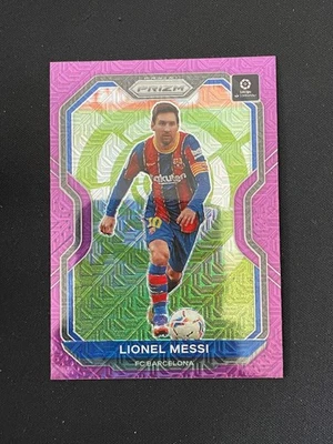 Lionel Messi 2020-21 Panini Chronicles Prizm La Liga Purple Mojo Prizm #15 - Image 1 of 2