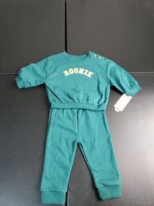 Rookie Baby Sweat Suit Cat & Jack Green Baby Unisex 6-9 Months - Picture 1 of 9