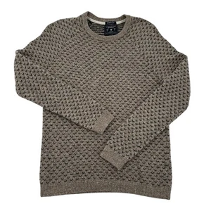 American Eagle Seriously Soft Wool Blend Bird’s Eye Sweater Beige Men Sz Small - Picture 1 of 8