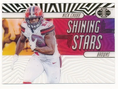 NICK CHUBB 2019 PANINI ILLUSIONS SHINING STARS #1 CLEVELAND BROWNS FOOTBALL MINT - Image 1 of 2