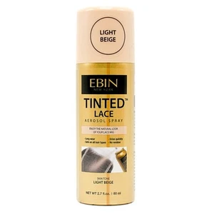 EBIN NEW YORK Tinted Lace Aerosol Spray - Light Beige 2.7oz/ 80ml, Quick dry, - Picture 1 of 8
