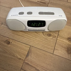 Roberts CR 960 White portable Stereo Alarm Clock Radio AM/FM/MW Working - Picture 1 of 5