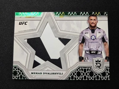 2024 Topps Royalty UFC Ian Merab Dvalishvili Star Relics Green /5 1/5 FOP - Image 1 of 2