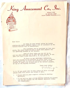 King Amusement Park Ride Ads Mount Clemens MI Train Carousel Roller Coaster - Picture 1 of 5