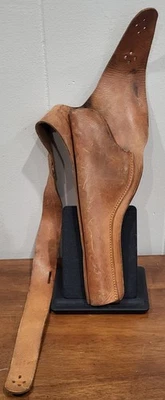 Revólver de cuero estilo vaquero occidental de colección para llevar cinturón funda envejecida  Foto 1 de 4