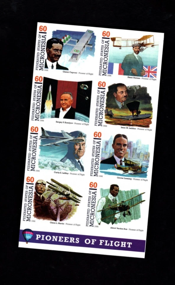 Micronesia sc#249 (1996) Bloque de 8 IMPERF MNH Foto 1 de 1