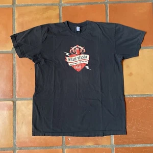 American Apparel Men’s XL Black T-Shirt Made In USA Willy Nelson Live Texas 2006 - Picture 1 of 24
