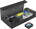 X-Large Premium Card Deck Storage Box with Mat, Fits 5 Decks, Removable Compartm