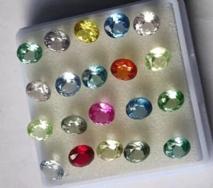 Natural Mix Color 10 mm Round Cut Certified Loose Gemstone Lot 15 Piece Sapphire - Picture 1 of 6
