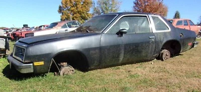 Piezas de carrocería H usadas OEM 1978 PONTIAC SUNBIRD CUPÉ B PILAR ADORNO MOLDURAS CROMADAS Foto 1 de 4