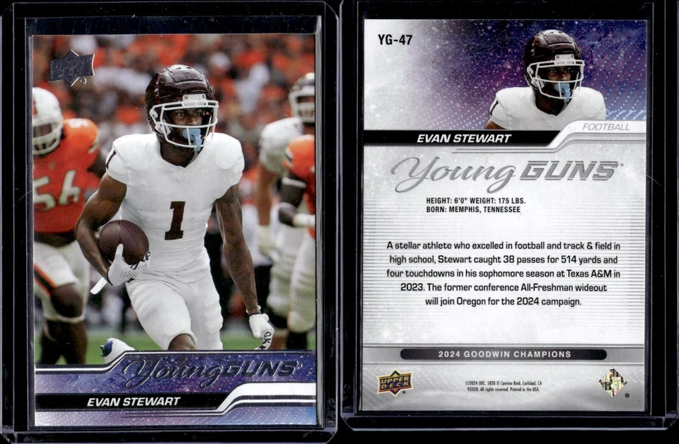 2024 Upper Deck Goodwin Champions Young Guns #YG-47 Evan Stewart - Image 1 of 1