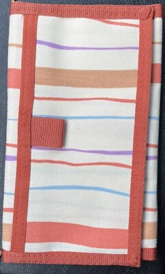 Cartera vintage años 90’s Sunshine triple rayas cebra naranja marfil años 90’s NUEVA Foto 1 de 4