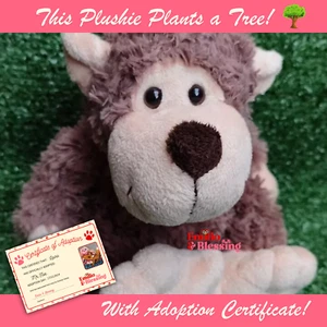 Loved Before Dog Stofftier Adoptionszertifikat Save the World Pflanzen Sie einen Baum - Bild 1 von 8