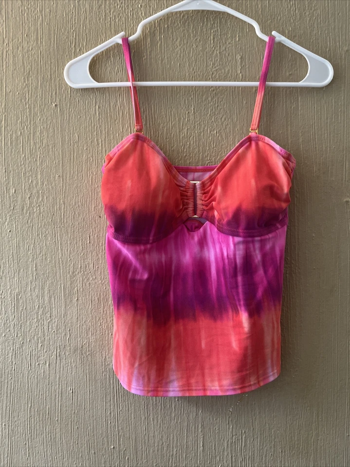 Traje de baño Tankini Sonoma rosa Ombré para mujer Top tazas acolchadas talla 10 sin tirantes Foto 1 de 4