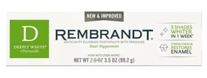 Rembrandt Deeply White fresh Breath Mint Toothpaste 99.2g,exp 1/8/26. - Picture 1 of 1