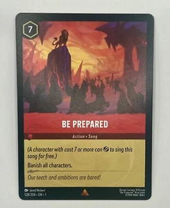 Be Prepared - Disney Lorcana The First Chapter TCG- RARE NON FOIL 128/204 - Picture 1 of 2