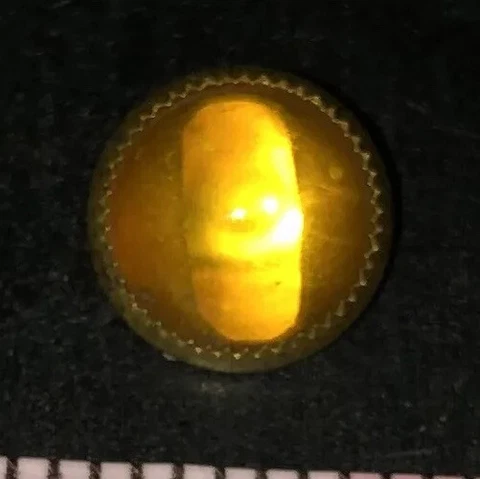 Antique Victorian Button Amber Solitaire Jewel Vest Dress Costume Pagan Vintage Cover