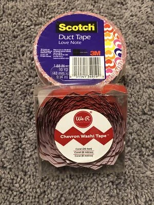 Cinta adhesiva escocesa 3M - Diseños elegantes [Nota de amor] San Valentín + Cinta Chevron Washi Foto 1 de 4