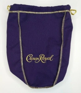 Crown Royal lila und gold Kordelzug Gold Nähte Tasche 9 x 7" Aufbewahrung - Bild 1 von 5