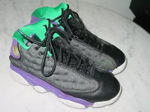 2012 Nike Air Jordan Retro 13 "Violet Teal" Black Youth Basketball Shoes Size 3Y - Picture 1 of 12
