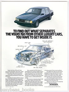 1989 VOLVO advertisement, VOLVO 760 sedan with cutaway painting, Canadian advert - Picture 1 of 1