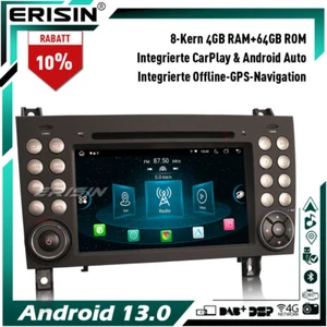 8-Kern Android 14.0 Autoradio GPS Navi Mercedes-Benz SLK Klasse R171 CarPlay DVD - Bild 1 von 23