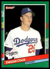 1991 Donruss Baseball Card Dennis Cook Los Angeles Dodgers #657