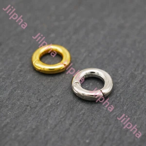 Anillo de salto de bloqueo de eslabones redondos potenciador de plata esterlina conector de encanto de fianza A2175 - Imagen 1 de 12