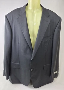 Canali Herren Einfarbig Schwarz Wolle Sport Mantel Jacke Blazer Gr 58 R EU 48 US 13290 - Bild 1 von 8