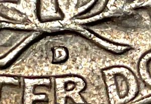 1964-D Washington D Mint Mark Filled-In Mint Condition $19.99 F.S. - Picture 1 of 5