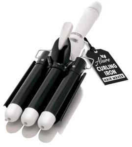 Alure Three Barrel Curling Iron Wand Hair Waver with LCD Temperature Display - Picture 1 of 8