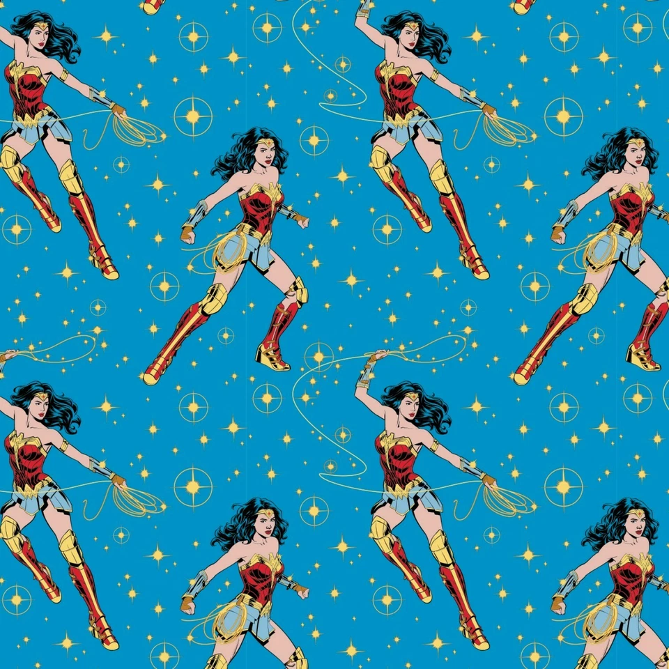 DC Comics Wonder Woman 1984 - Mujer Hero Girl Power Pose Tela de algodón azul  Foto 1 de 1