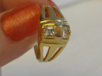 New Women 18K Gold Filled Ring Clear CZ Stones 6.5 gift - Image 1 of 4