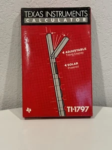 VINTAGE 1985 TEXAS INSTRUMENTS TI-1797 SOLAR CALCULATOR NEW IN BOX - Picture 1 of 12