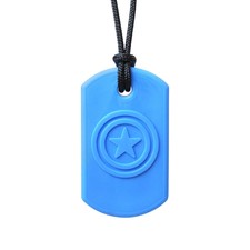 ARK's Super Star Sensory Chew Necklace Made in the USA (Very Firm Blue)