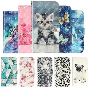 Case for Google Pixel 8 7A 6 7 3D Pattern Painted Flip Wallet Stand Phone Cover - Picture 1 of 22