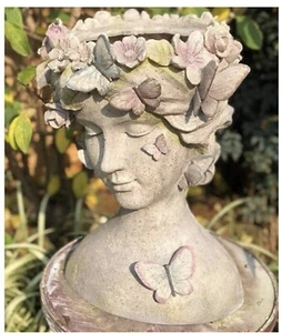  Flower Pot Butterfly Fairy Face Garden Decoration Garden Head - Picture 1 of 4