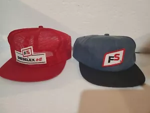 Lote de 2 Parches de Colección FS Semilla Snapback Granja Agricultura Camionero Malla Usada en Excelente Condición - Imagen 1 de 6