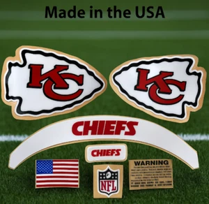 KC CHIEFS - Football Helmet Decal Set-Complete Set-Free Shiping-Ships today Free - Picture 1 of 7