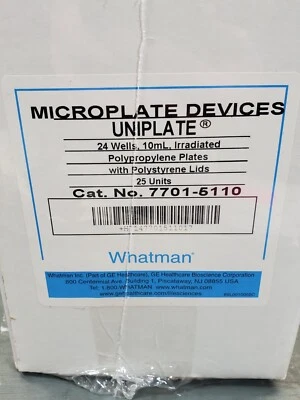 MICROPLACAS WHATMAN 7701-5110 UNIPLATE 24 POCILLOS con TAPAS 10mL *NUEVAS, SELLADAS* Foto 1 de 2