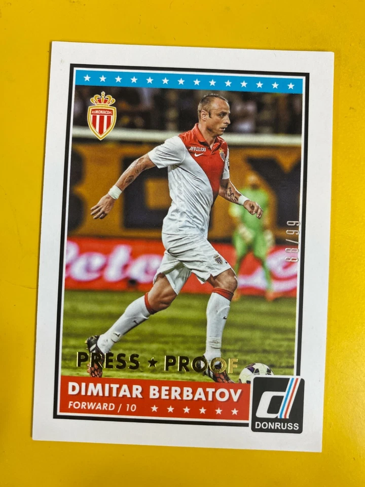 D56050  2015 Donruss Press Proof Gold #17 Dimitar Berbatov #88/99 - Image 1 of 1