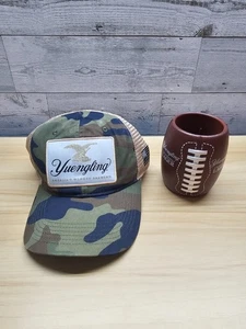 YUENGLING BEER CAMO TRUCKER HAT AND LAGER CAN COOLIE BUNDLE - Picture 1 of 9