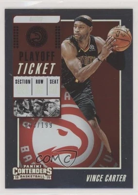 2018-19 Panini Contenders Playoff Ticket /199 Vince Carter #22 HOF - Image 1 of 2