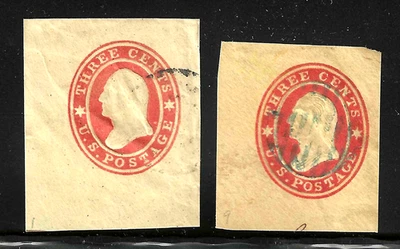 Blue Cancel Untyped 3 Cent Washington Postal Stationary 1864 Civil War US 92B12 - Image 1 of 3