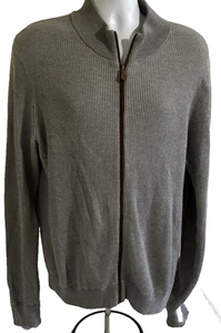 Brooks Brothers Sweater Mens Large Full Zip Supima Cotton Cashmere Knit Pullover - Picture 1 of 13