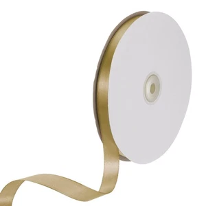 Satinband 5/8 Zoll x 100 Yards Champagner Gold einseitiges Satinband - Bild 1 von 7