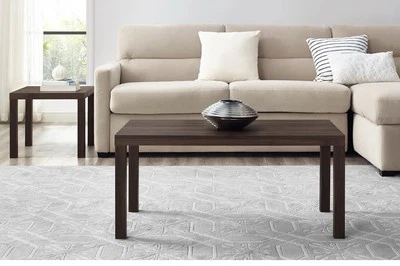 Mesa de centro Mainstays Parsons canyon acabado nogal caja abierta   Foto 1 de 3