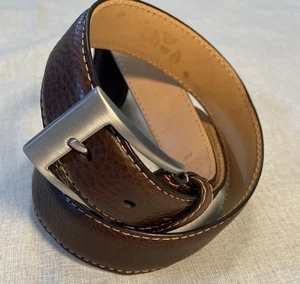 Kieselbraun Italienischer Vollnarbenleder Gürtel Herren Gr. 34 1,5" Breit Kirkland Nick - Bild 1 von 9