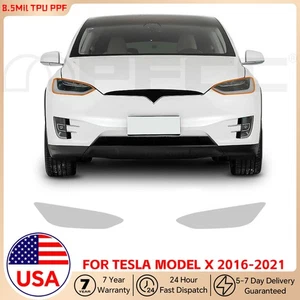 For Tesla Model X 2016-2021 Headlights Precut Paint Protection Film Clear PPF - Picture 1 of 12