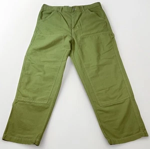 BDG Urban Outfitters Jeans 36x32 Double Knee Carpenter Wide Leg Pants Green - Picture 1 of 9